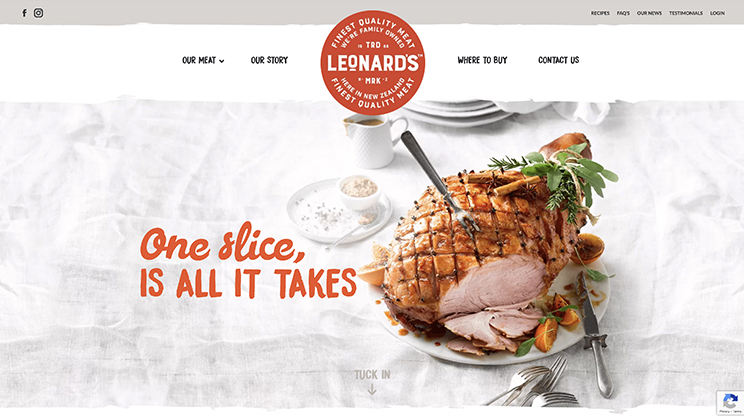 Leonards Meats eCommerce website
